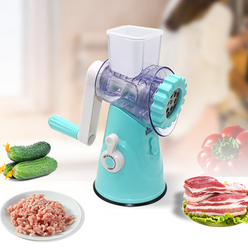 Cortador manual de verduras 4 en 1 para el hogar, mandolina redonda