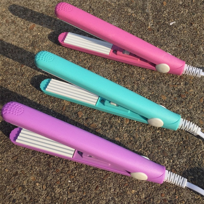 Mini plancha de pelo de cerámica, rectificadora electrónica