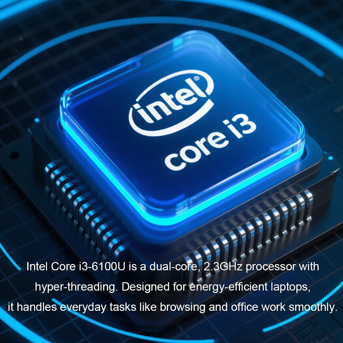 Computadora portátil Erilles de 15.6" con Intel Core i3 6100U, Windows 11, 16 GB