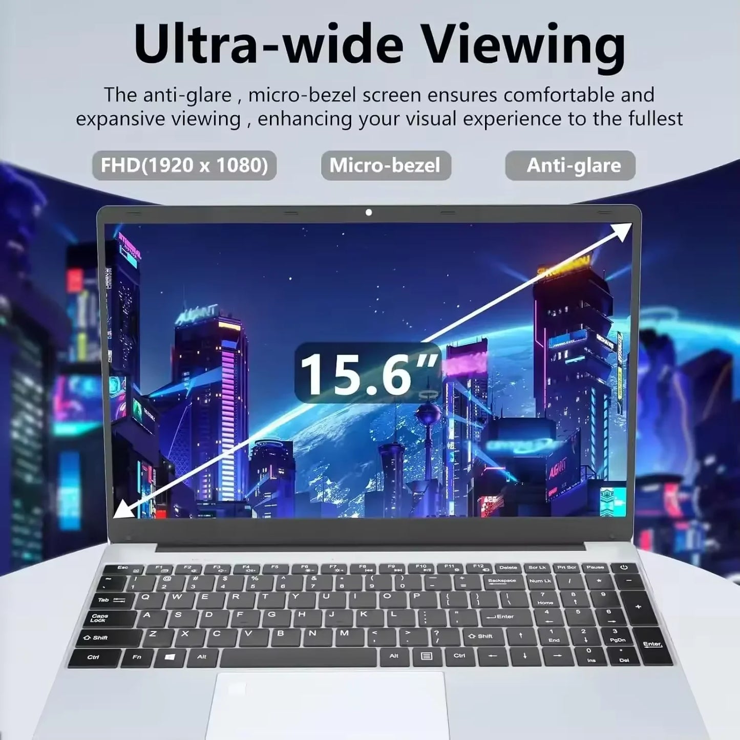 Portátiles ultradelgados para gamers de 15,6 pulgadas, Intel Celeron