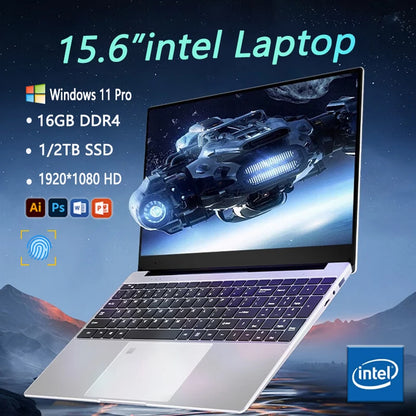 Portátil FUCHU de 15,6'' con Windows 11, Intel Celeron N4000, 16 GB