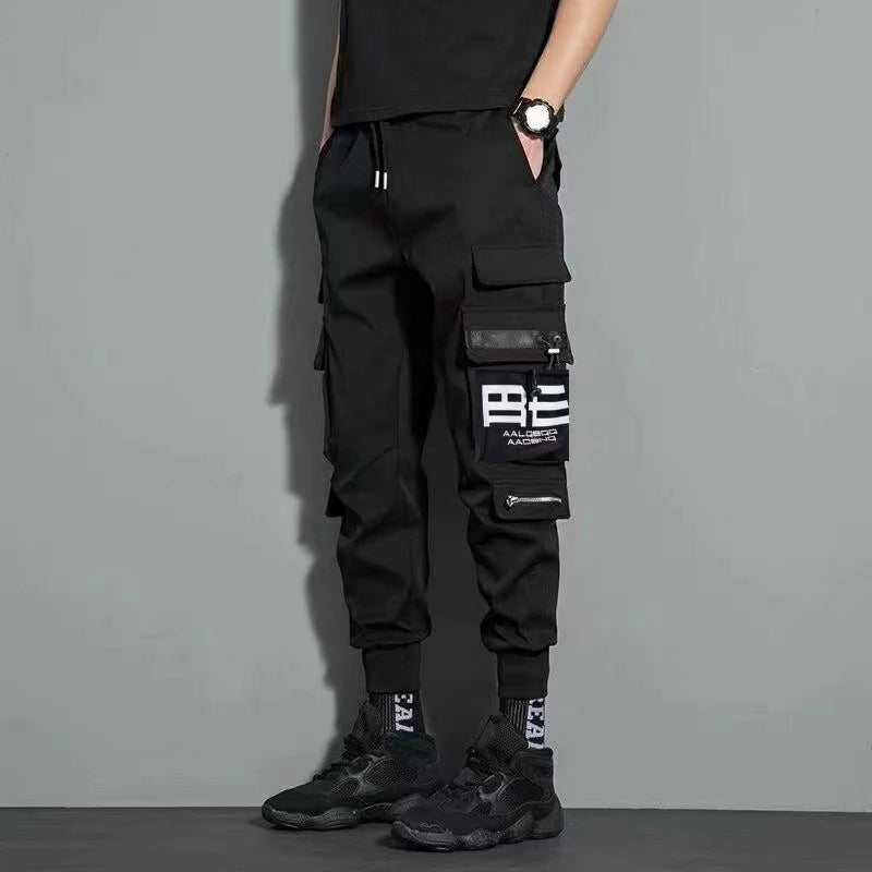 Pantalones cargo con cordón y múltiples bolsillos, pantalones cargo