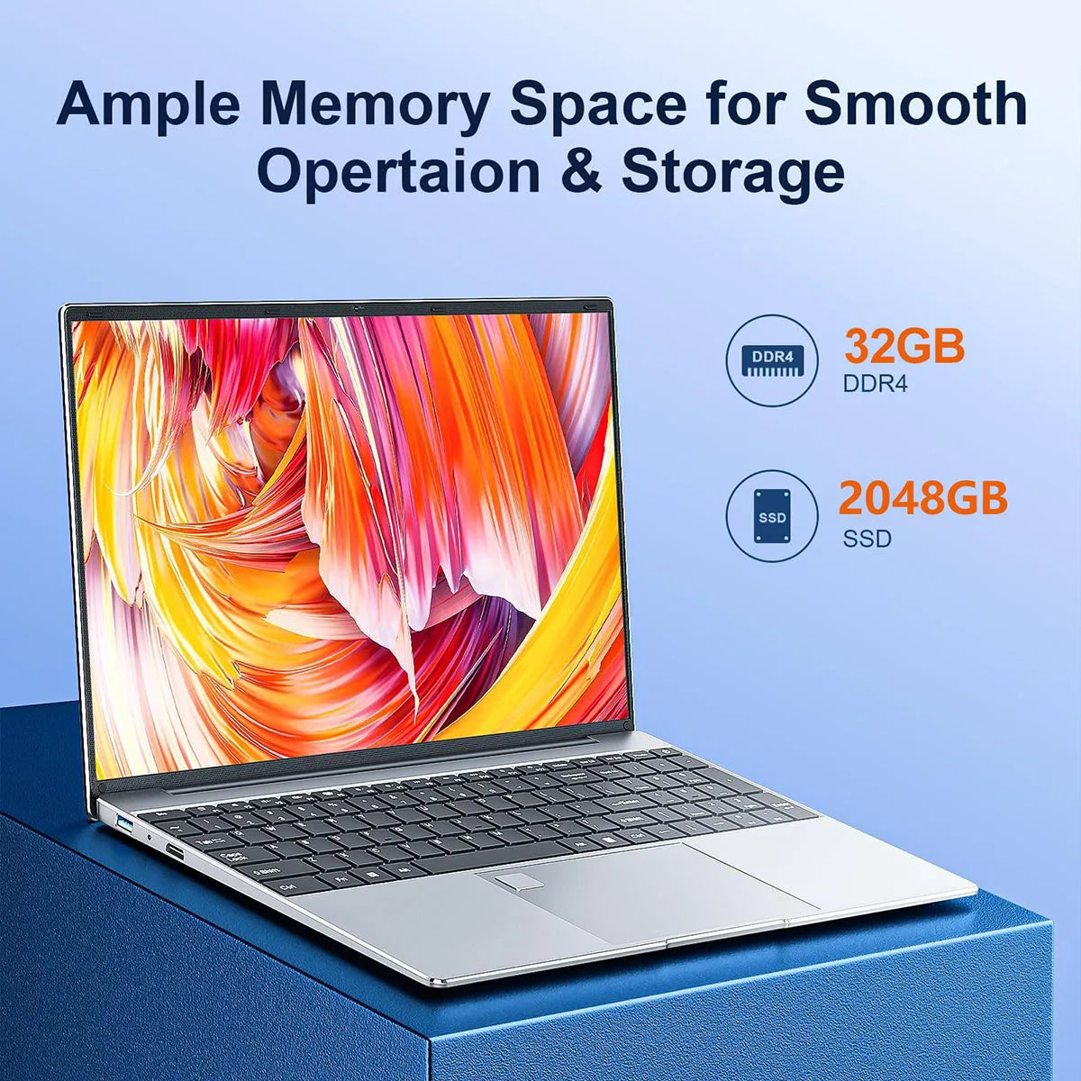 Portátil "Intel Celero N5095 32GB + 2TB Windows 11 portátil Huella digital