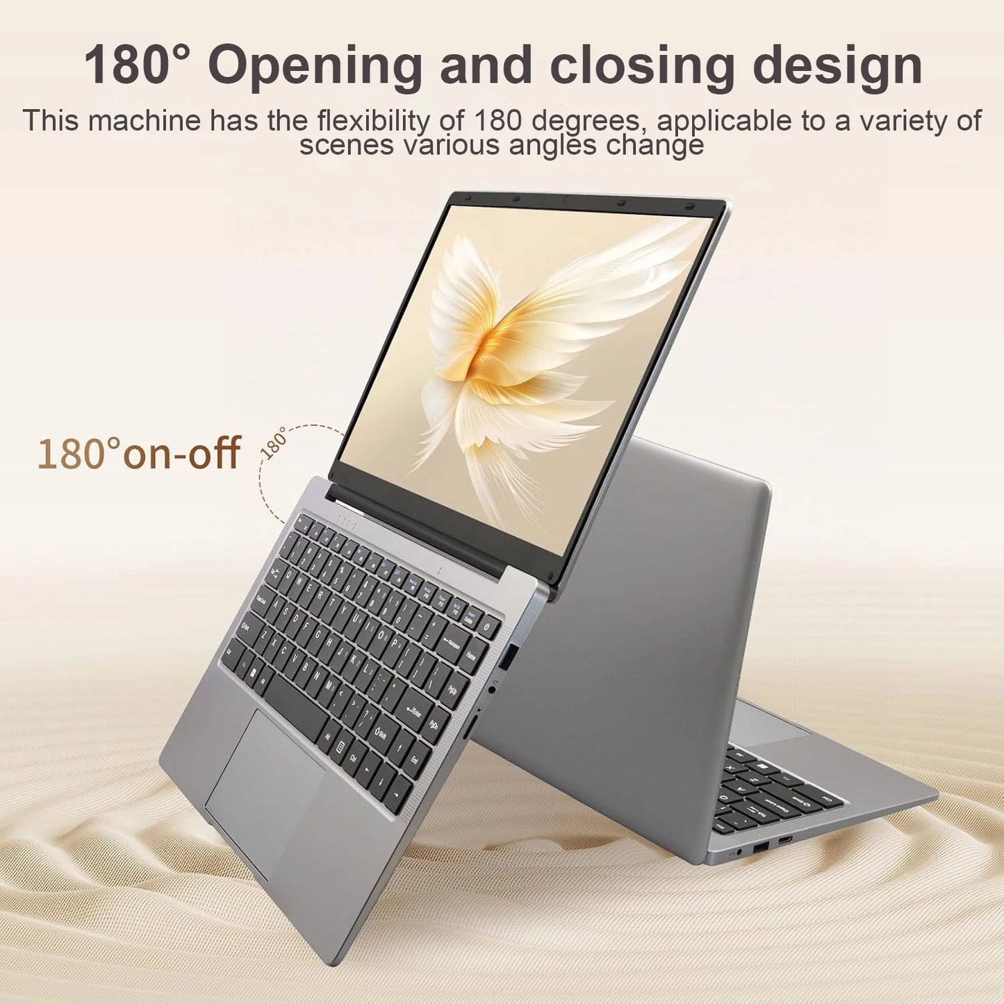 Computadora portátil Erilles Ultra Slim con Windows 11, 14.1", 12 GB de RAM