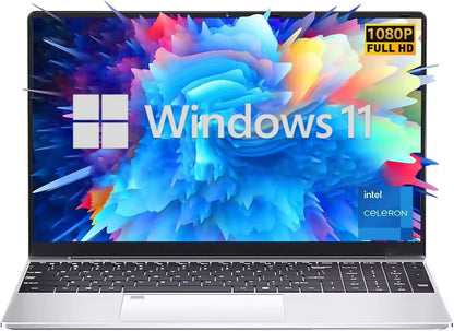 Portátil FUCHU de 15,6'' con Windows 11, Intel Celeron N4000, 16 GB