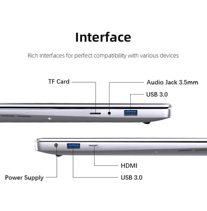 Computadora portátil Erilles con Windows 11 Pro, Intel Atom A3950 2025