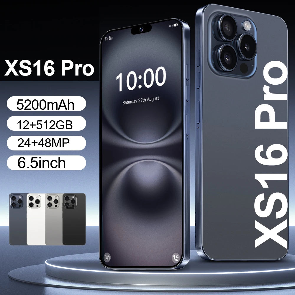 Teléfono inteligente XS16 Pro de 6,5 pulgadas, edición global HD, original