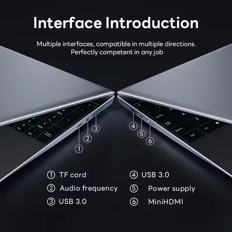 Portátiles ultradelgados para gamers de 15,6 pulgadas, Intel Celeron