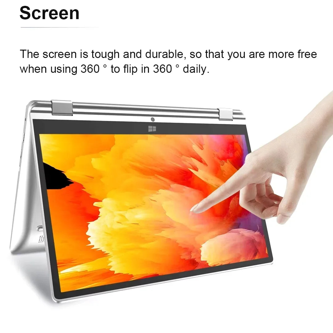 Minicomputadora portátil 2 en 1 con pantalla táctil de 11,6" Intel N4020, 8 GB