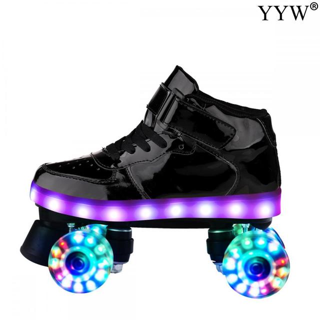 Patines Flash de 4 ruedas de poliuretano para adultos y niños
