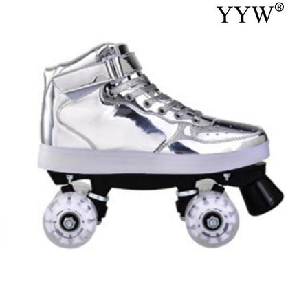 Patines Flash de 4 ruedas de poliuretano para adultos y niños
