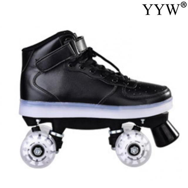 Patines Flash de 4 ruedas de poliuretano para adultos y niños