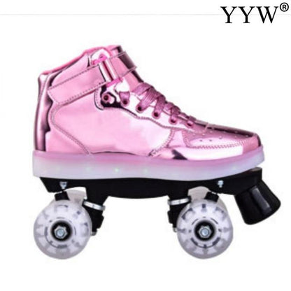 Patines Flash de 4 ruedas de poliuretano para adultos y niños
