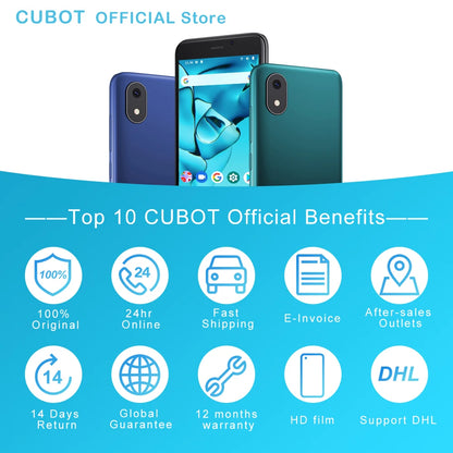 Cubot J10 Smartphone Mini Teléfono de 4 pulgadas 2350 mAh 32 GB ROM