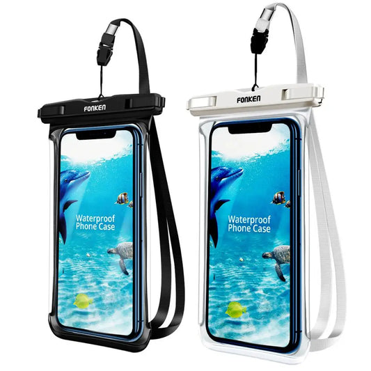 Funda impermeable FONKEN para teléfono, transparente, para la nieve