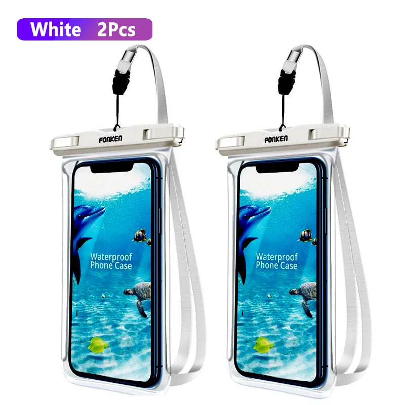 Funda impermeable FONKEN para teléfono, transparente, para la nieve