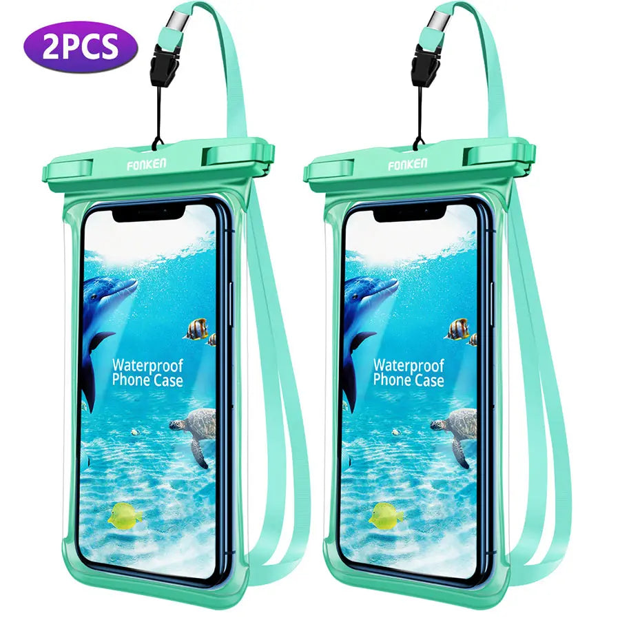 Funda impermeable FONKEN para teléfono, transparente, para la nieve