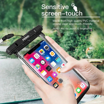 Funda impermeable FONKEN para teléfono, transparente, para la nieve
