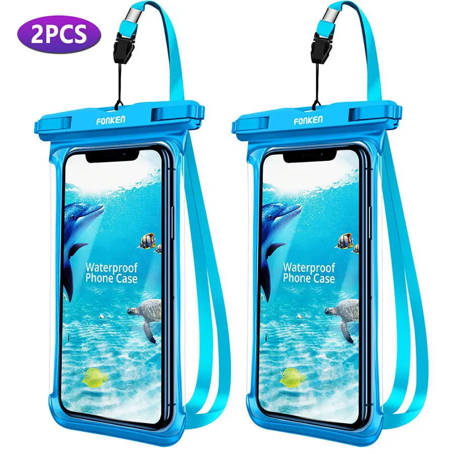 Funda impermeable FONKEN para teléfono, transparente, para la nieve