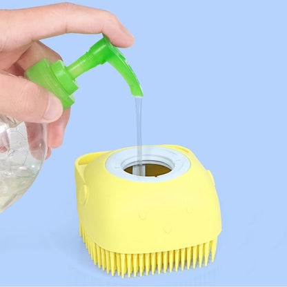 Cepillo de baño para perros y gatos, cepillo de masaje de silicona