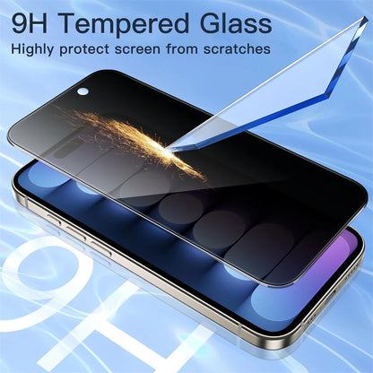 1~4 protectores de pantalla de vidrio antiespía para iPhone 17, 16, 15, 14 y 13