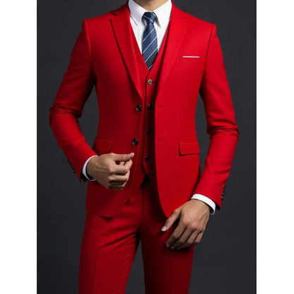Traje (Blazer + Chaleco + Pantalones) para hombre, estilo británico