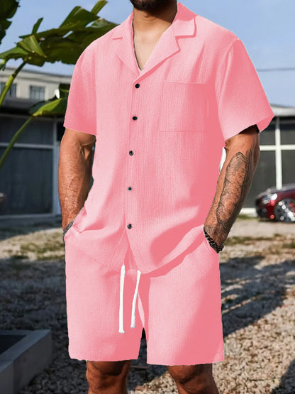 Conjunto deportivo informal de verano de 2 piezas para hombre