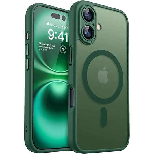Funda Magnética de Lujo Magsafe a Prueba de Golpes para iPhone 16, 15