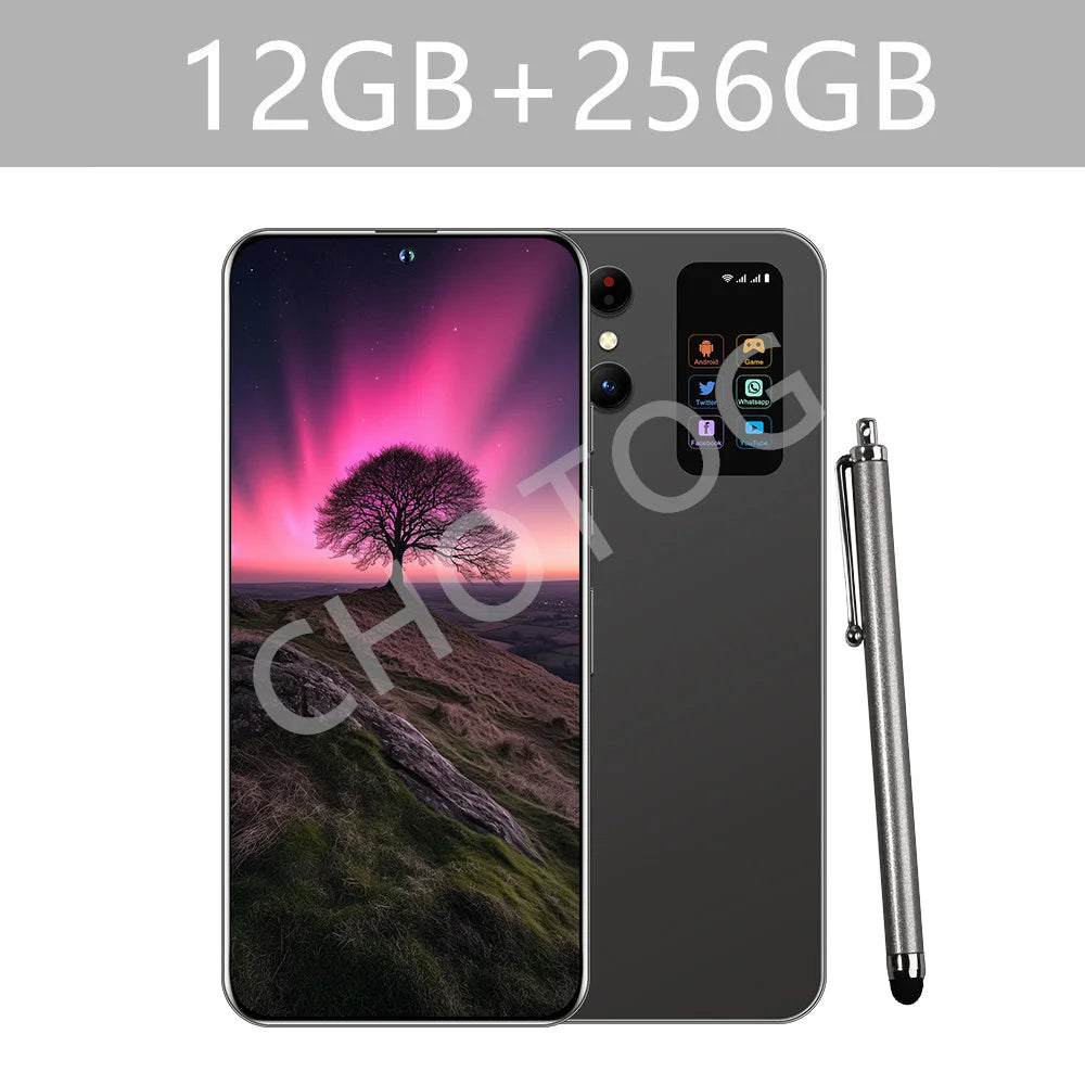 Teléfonos celulares S+ 25 Ultra Original 7.3HD 5G Dual SIM Smartphone