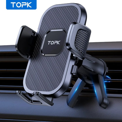Soporte de teléfono para coche TOPK, soporte de gravedad para iPhone