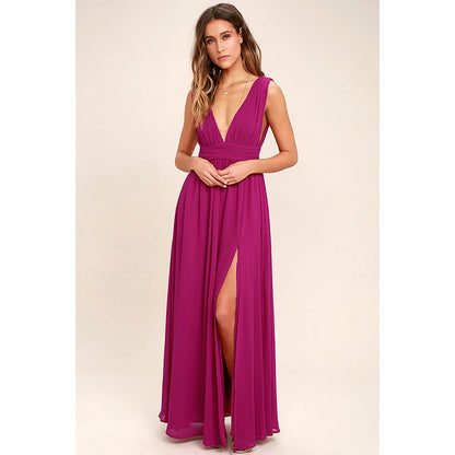 Vestido maxi sexy sin espalda de verano para mujer, de malla