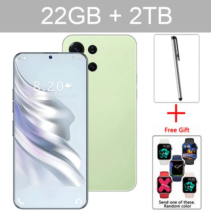 Nuevo teléfono inteligente 14T Pro original de 7,3 pulgadas, 8000 mAh, Android