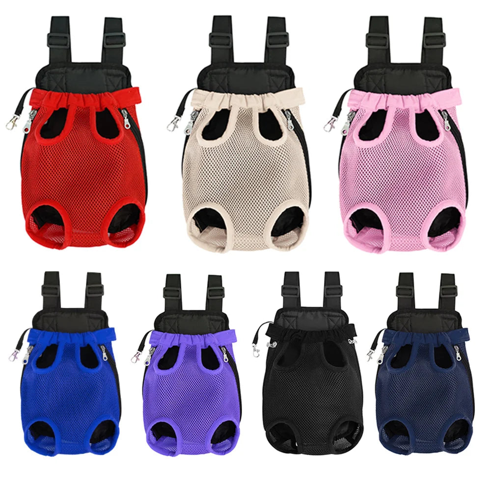 Bolsa de transporte ajustable para gatos, mochila de doble hombro para mascota