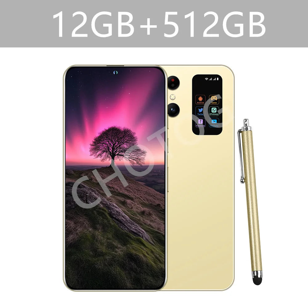 Teléfonos celulares S+ 25 Ultra Original 7.3HD 5G Dual SIM Smartphone