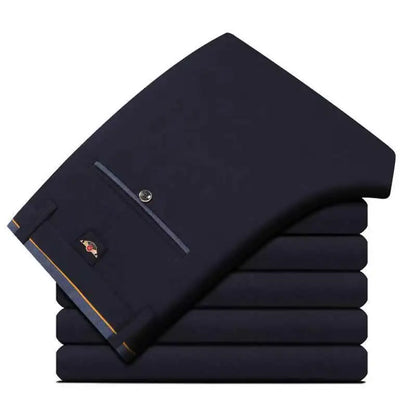 Pantalones de traje elásticos para hombre, pantalones de oficina