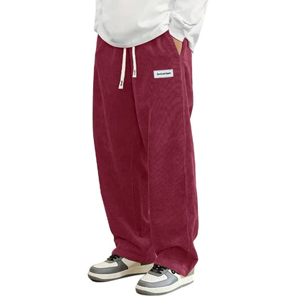 Pantalones casuales de pana de otoño para hombre, pantalones de chándal
