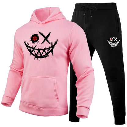 Chándal de moda para hombre, sudadera con capucha, pantalones