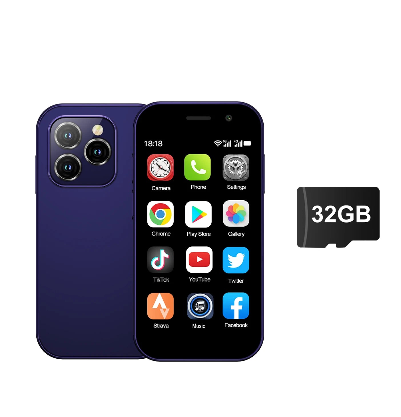 SERVO KING8000 Mini Smartphone Android 4G LTE, GPS, pantalla de 3