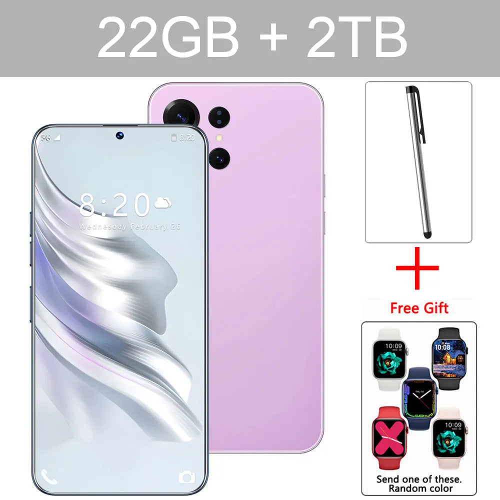 Nuevo teléfono inteligente 14T Pro original de 7,3 pulgadas, 8000 mAh, Android