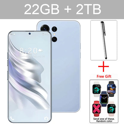 Nuevo teléfono inteligente 14T Pro original de 7,3 pulgadas, 8000 mAh, Android