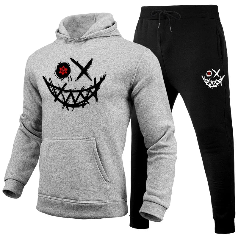 Chándal de moda para hombre, sudadera con capucha, pantalones