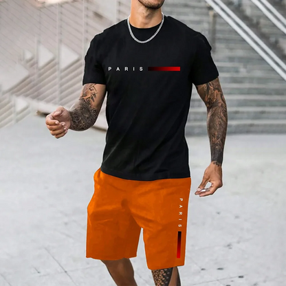 Conjunto de camiseta casual 3D para hombre, ropa deportiva de talla grande
