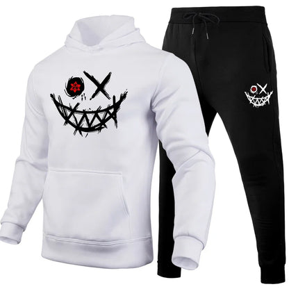 Chándal de moda para hombre, sudadera con capucha, pantalones