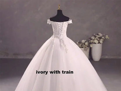 Vestidos de novia Ashley Gloria en blanco puro, elegante vestido de fiesta