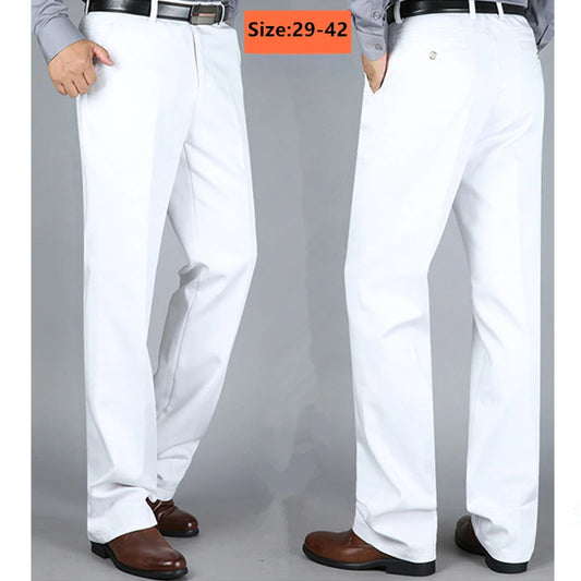 Pantalones de traje para hombre, pantalones formales de vestir