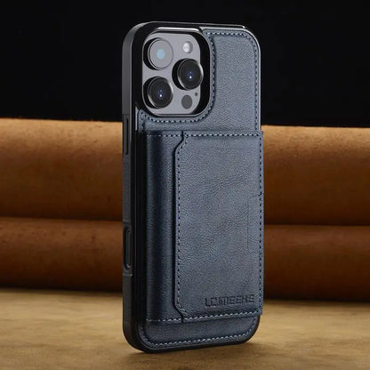 Funda de cuero para iPhone 16 Pro Max 16E, lujosa funda tipo cartera