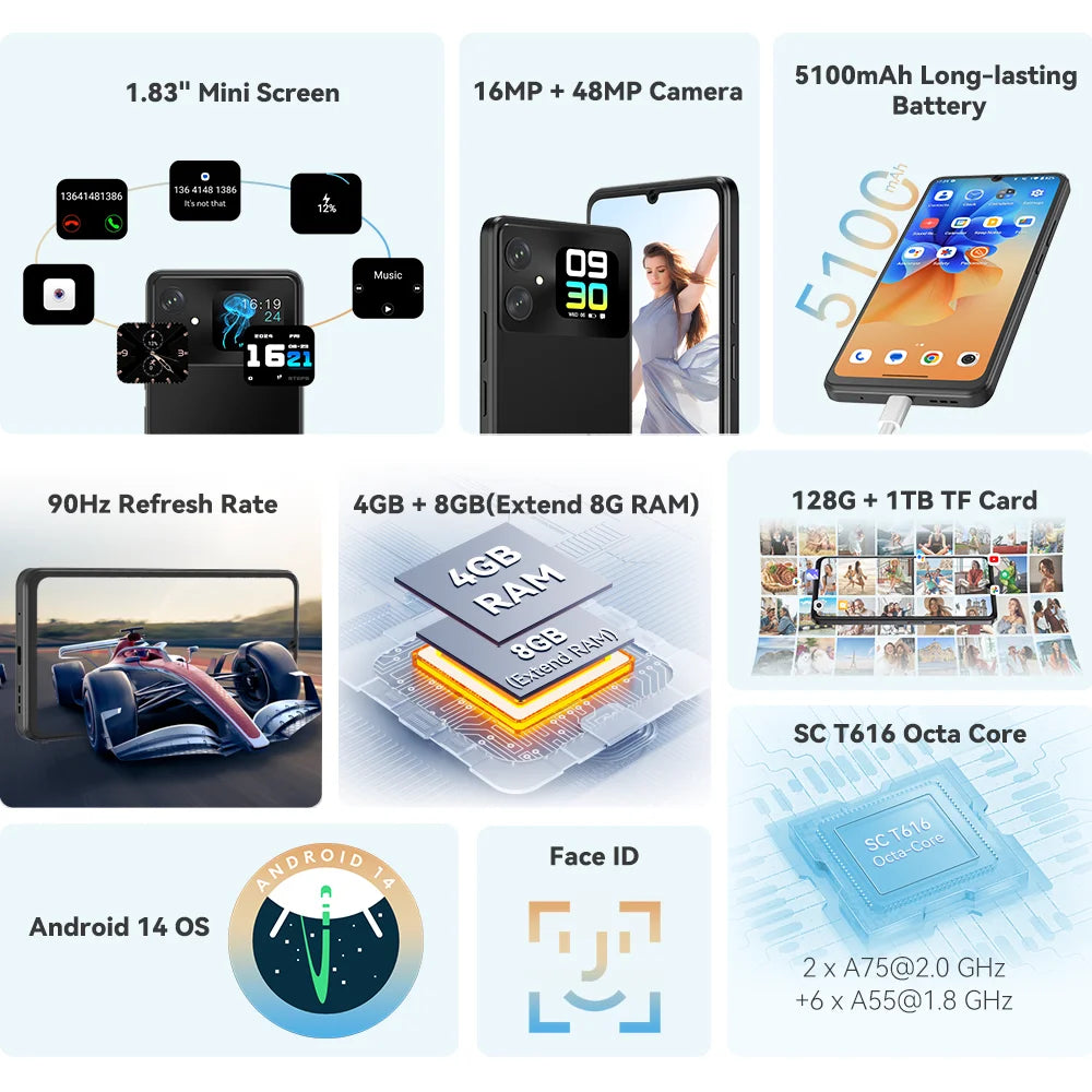 [Estreno mundial] Cubot A20 Smartphone Android 14 12 GB (4 GB + 8 GB