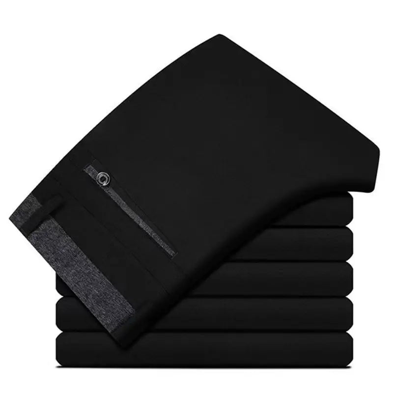 Pantalones de traje para hombre, elegantes pantalones de vestir