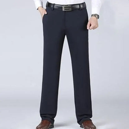 Pantalones de traje de seda de hielo para hombre Pantalones holgados