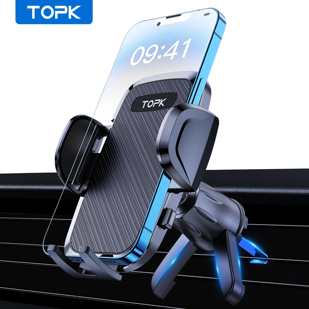 Soporte universal para coche TOPK, soporte de gravedad para teléfono móvil